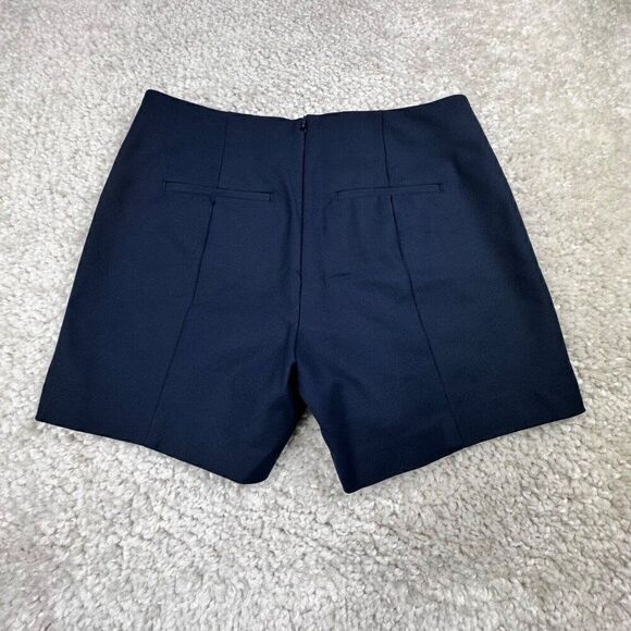 ECRU Sailor Button High Waisted Shorts Navy Blue - Picture 2 of 8